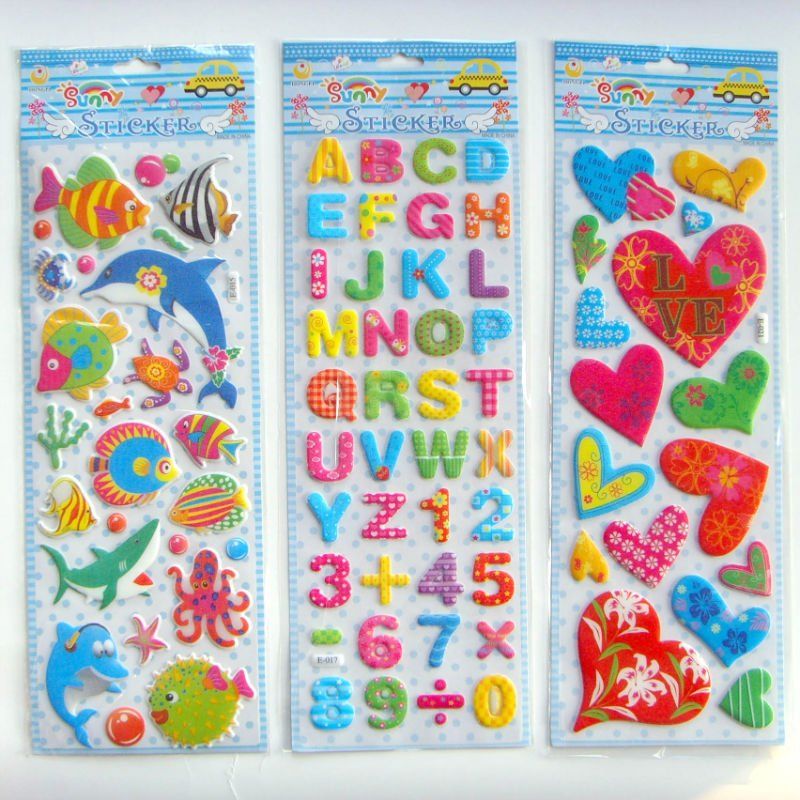 3D Puffy Sticker For Children