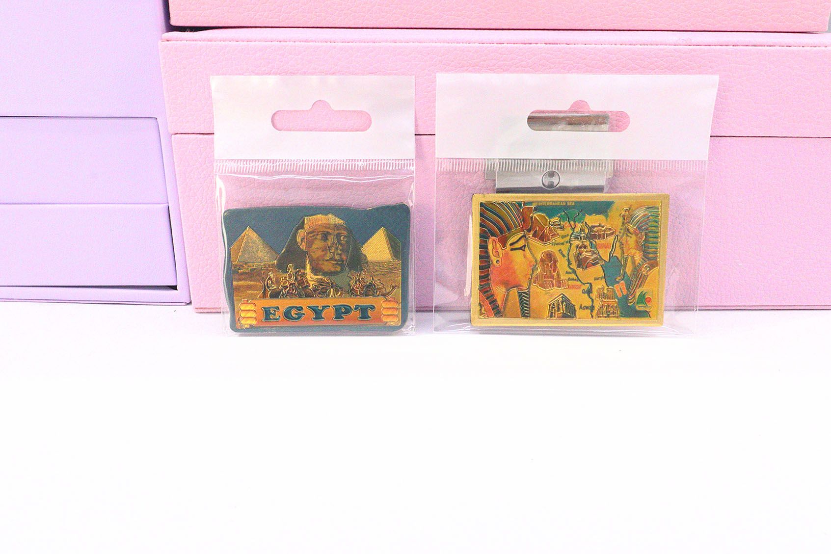 Engraved Foil Fridge Magnet with ancient Egypt