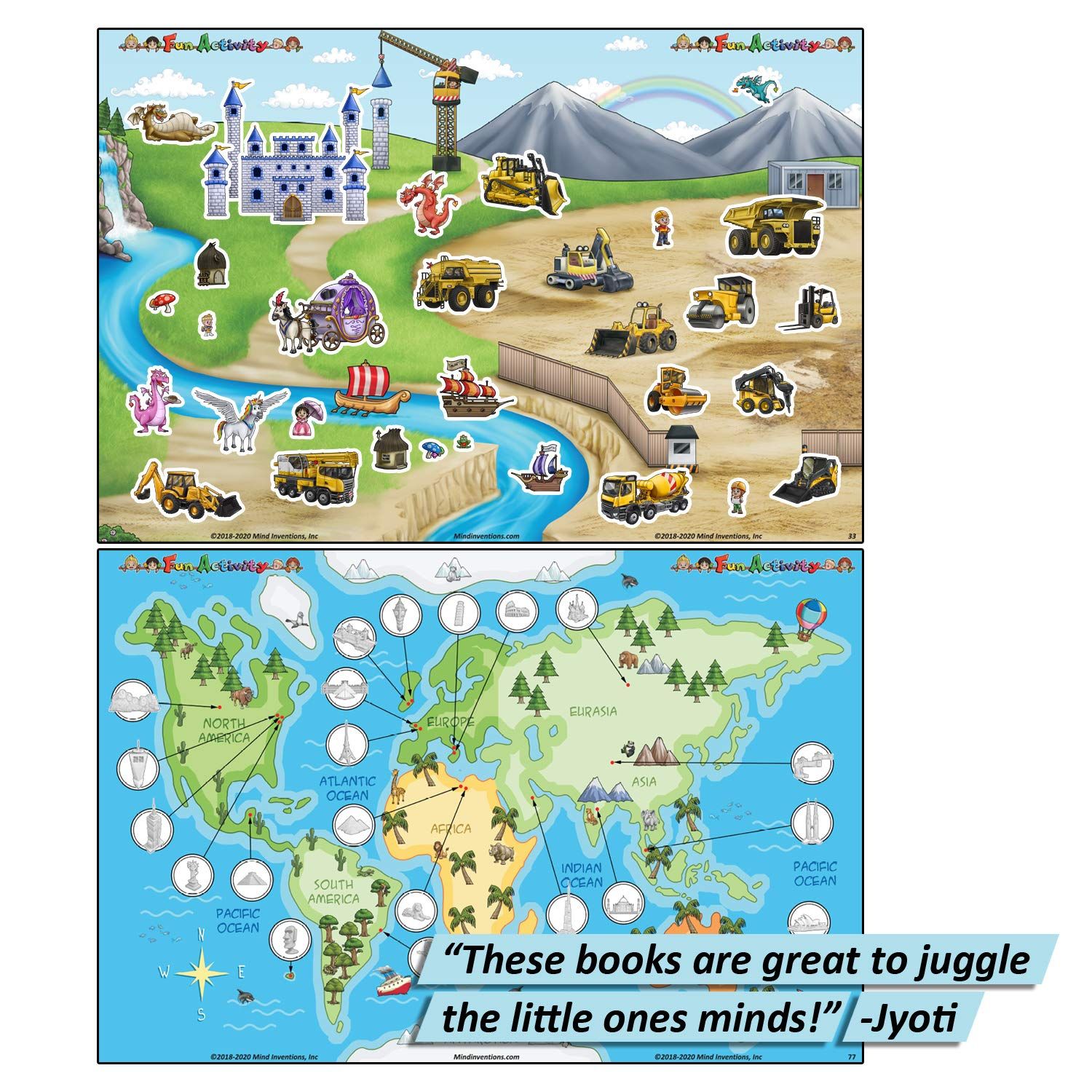 Activity Spiral Book for Children Ages 3-6