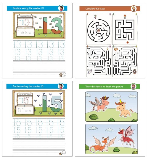 WIPE-CLEAN Number Tracing Book For Children