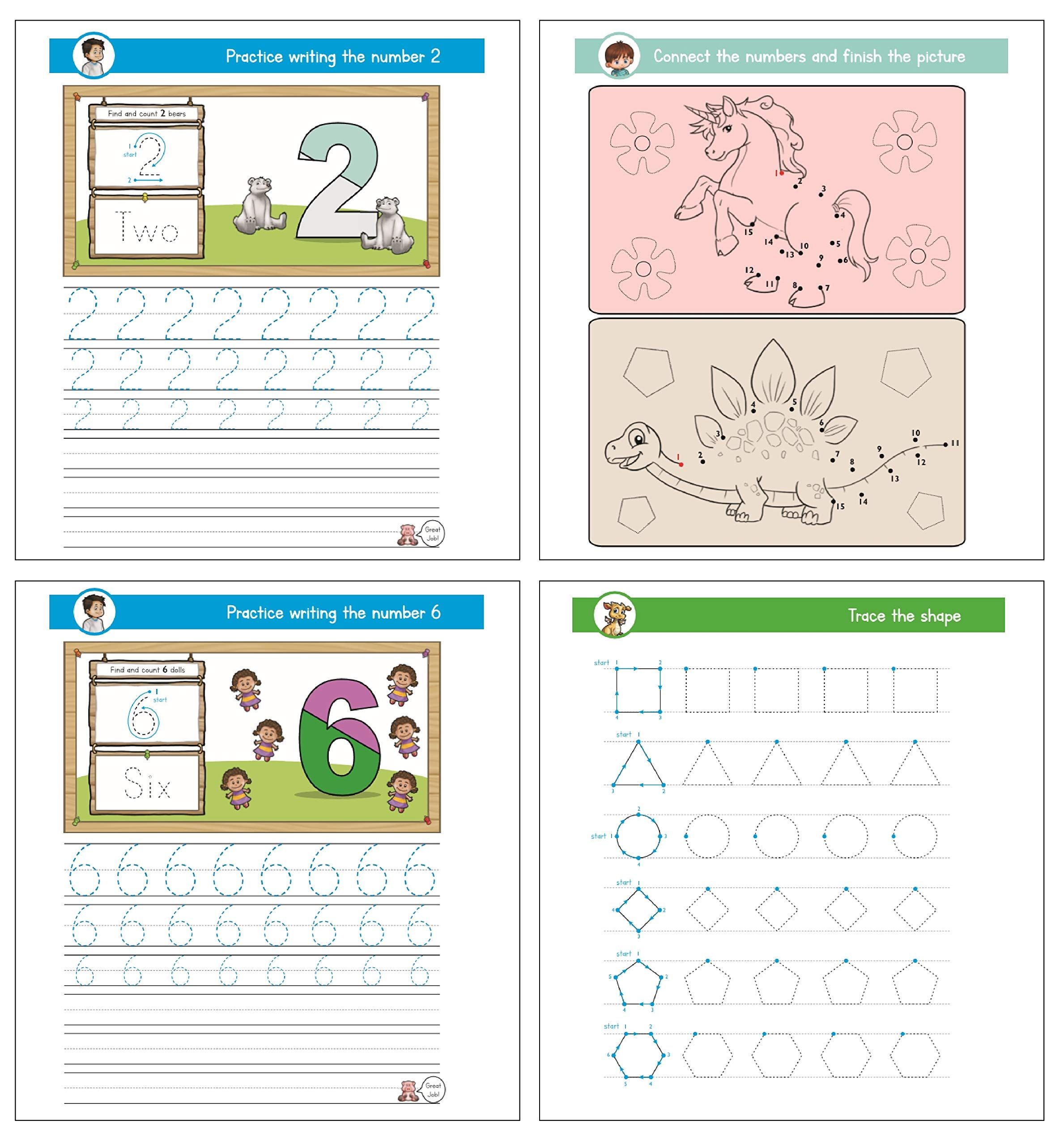 WIPE-CLEAN Number Tracing Book For Children